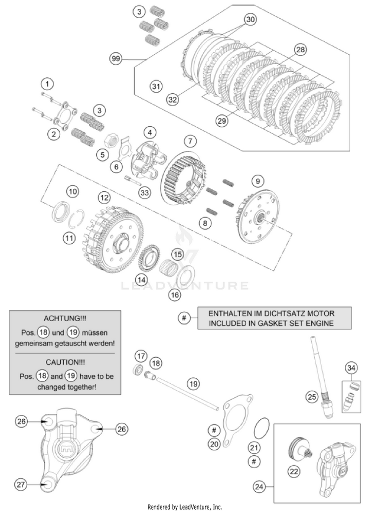 Clutch 701 FE/FS US ENGINE - 2024 Schematic