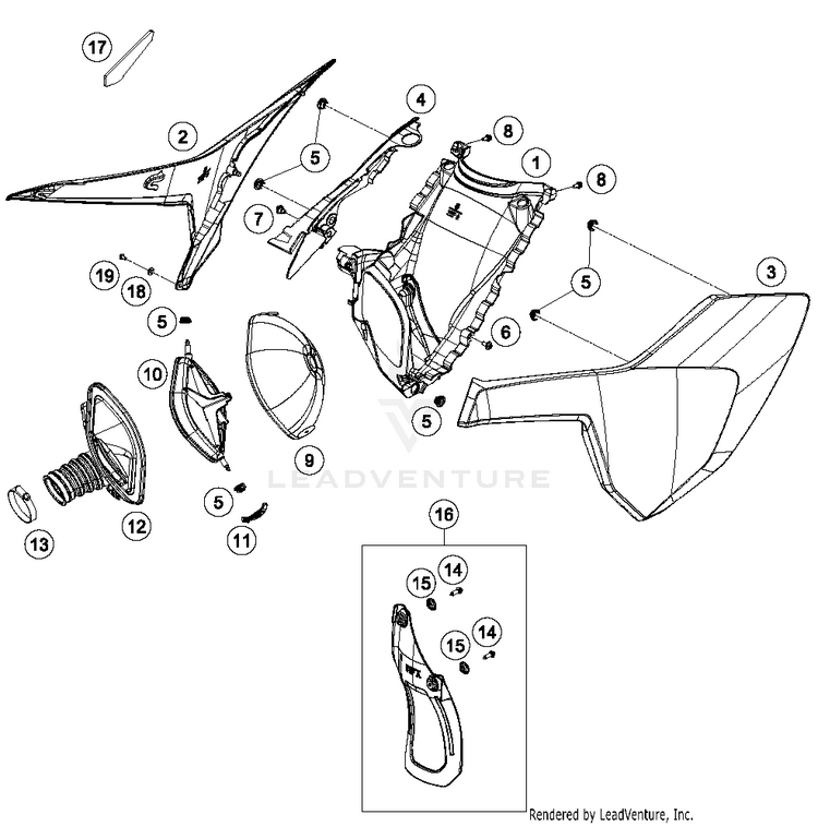Air Filter FC 350 CHASSIS - 2016 Schematic
