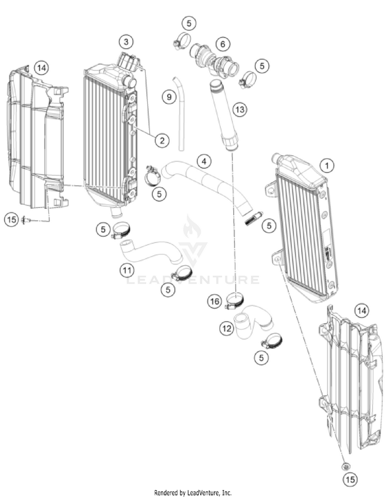 Cooling System FS 450 ENGINE - 2024 Schematic