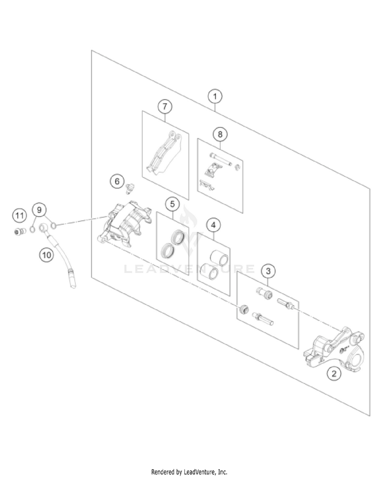 Rear Brake Caliper NORDEN 901 US CHASSIS - 2022 Schematic