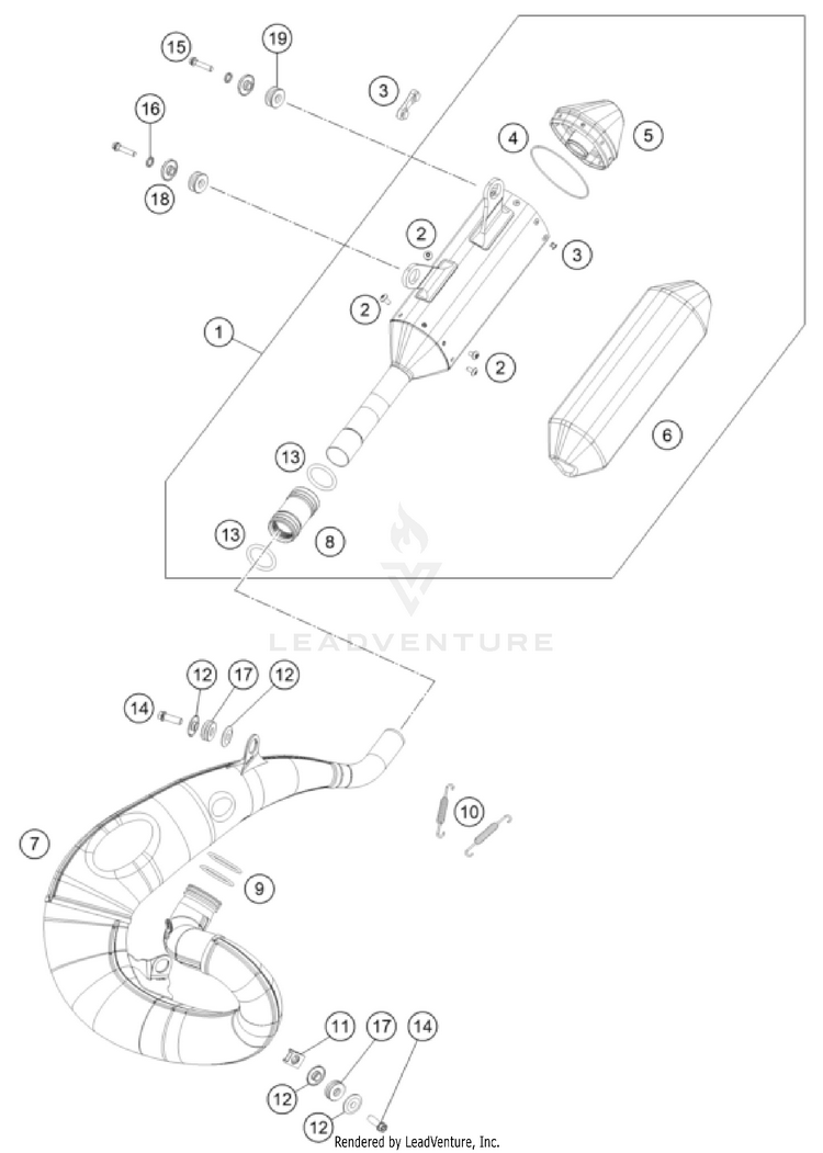Exhaust System TX 300 CHASSIS - 2023 Schematic