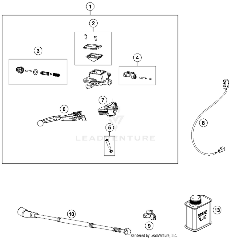 Hand Brake Cylinder FE 250 CHASSIS - 2018 Schematic
