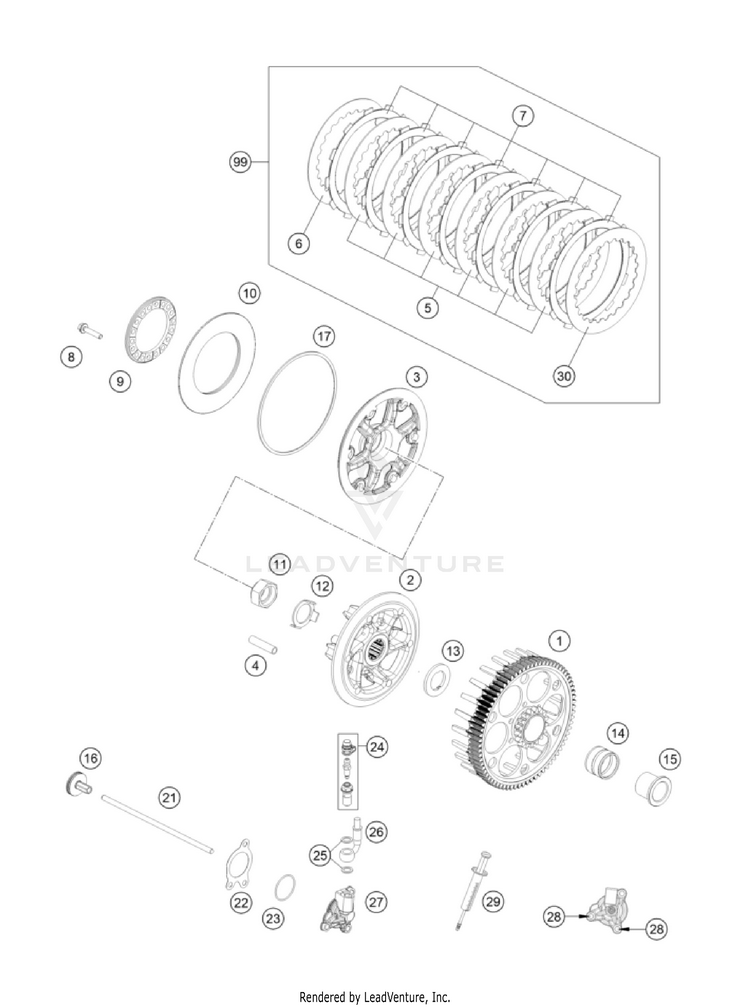 Clutch FX 350 Engine - 2022 Schematic