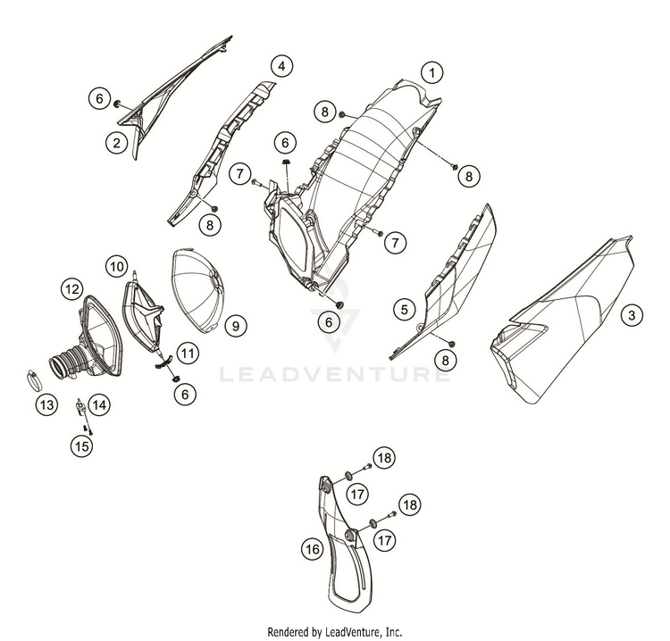 Air Filter FC 350 CHASSIS - 2019 Schematic