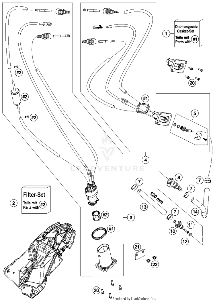 Fuel Pump 701 ENDURO CHASSIS- 2017 Schematic