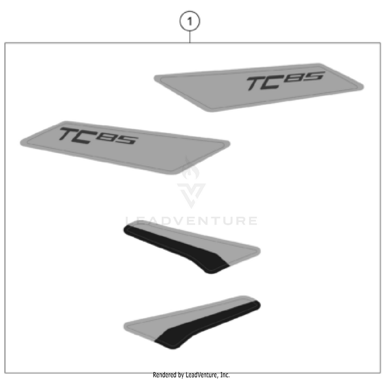 Decal TC 85 19/16 CHASSIS - 2024 Schematic