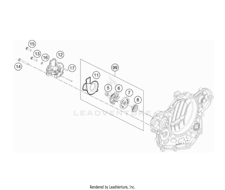 Water Pump FE 501 USA Engine - 2022 Schematic