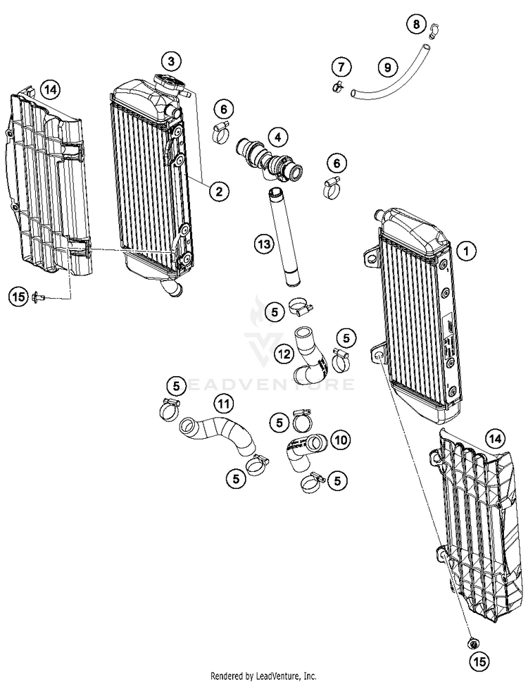 Cooling System FC 450 ENGINE - 2016 Schematic
