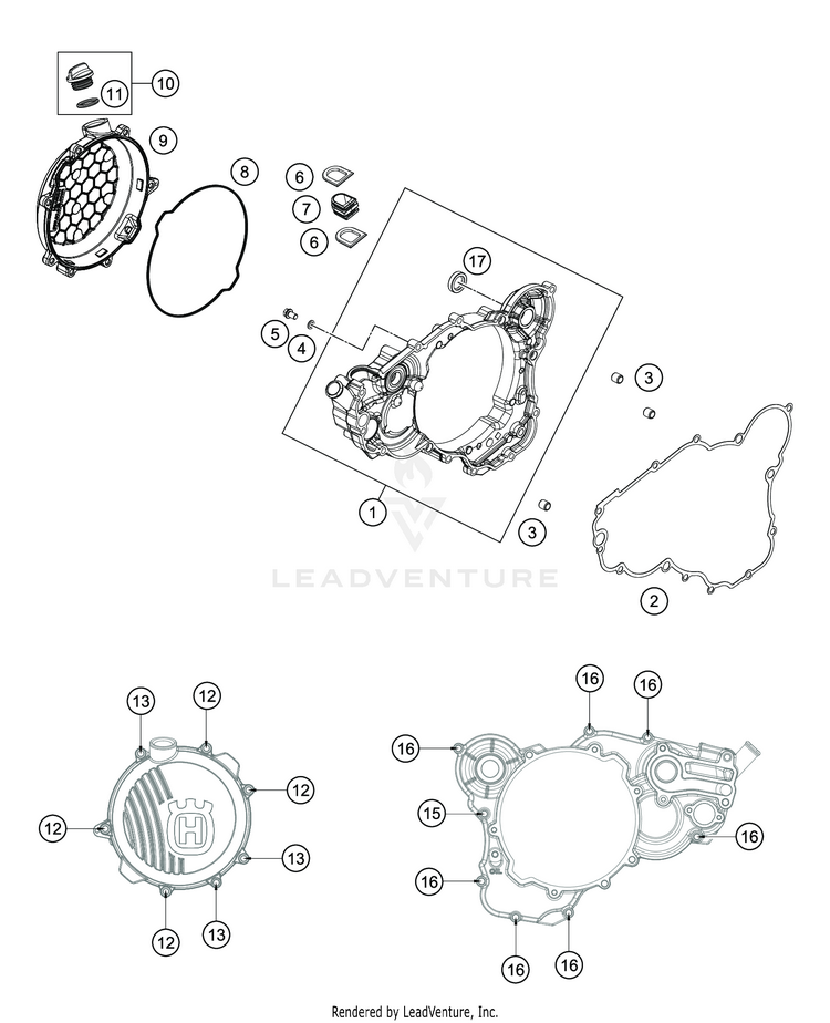 Clutch Cover TC 250 ENGINE - 2020 Schematic