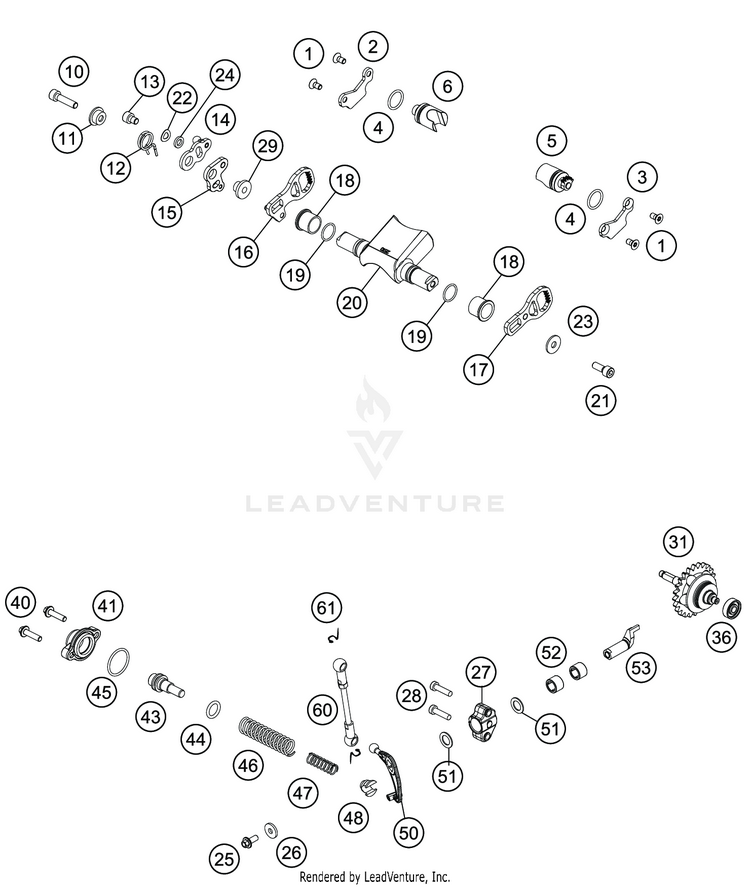 Exhaust Control TC 250 Engine - 2021 Schematic