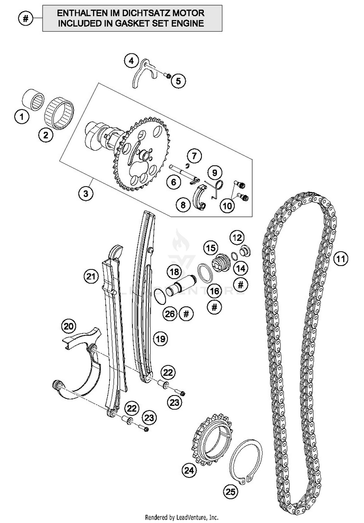 Timing Drive 701 SUPERMOTO ENGINE - 2016 Schematic