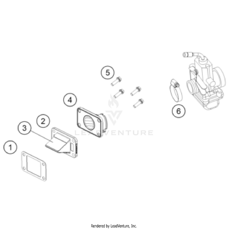 Reed Valve Case TC 65 ENGINE - 2025 Schematic