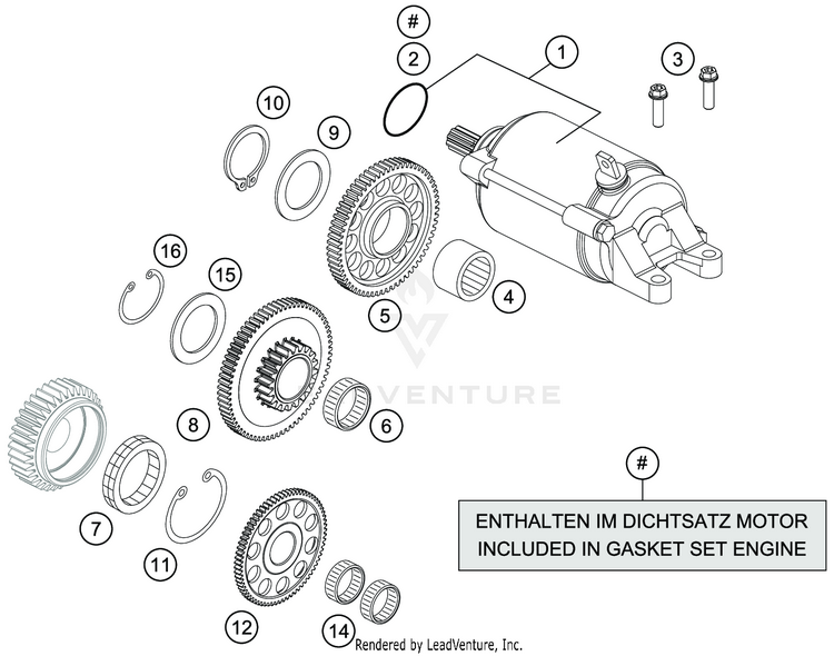 Electric Starter 701 ENDURO ENGINE - 2019 Schematic