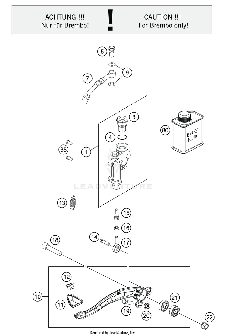 Rear Brake Control FC 450 CHASSIS - 2020 Schematic