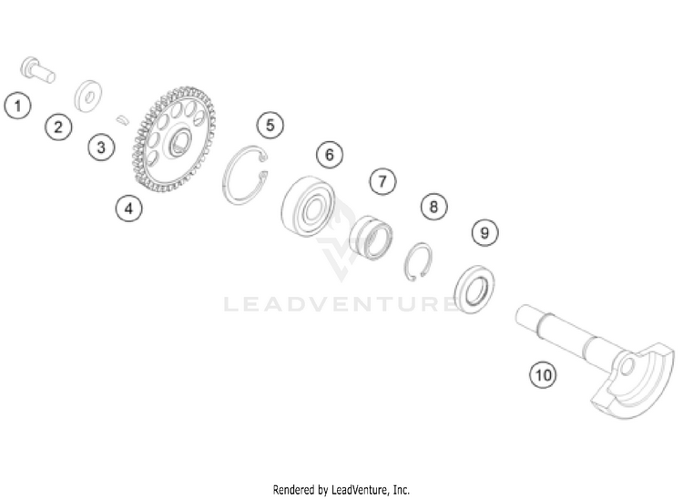Balancer Shaft TC 250 ENGINE - 2025 Schematic