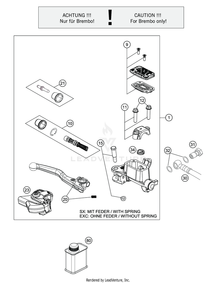 Front Brake Control FC 350 CHASSIS - 2020 Schematic