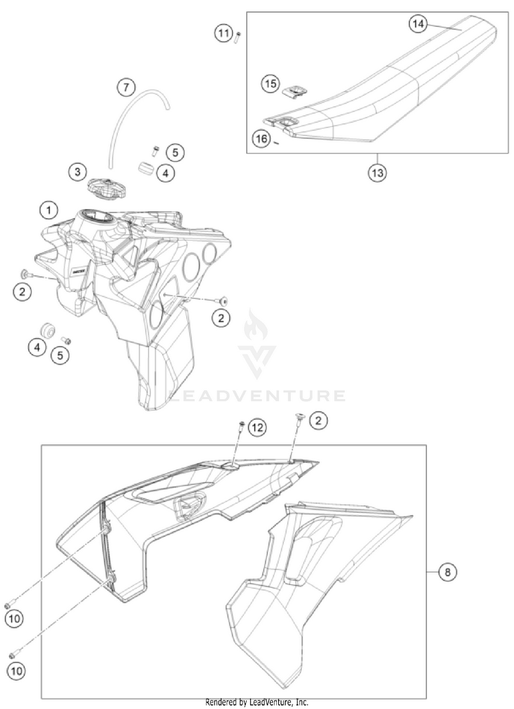 Tank, Seat Schematic