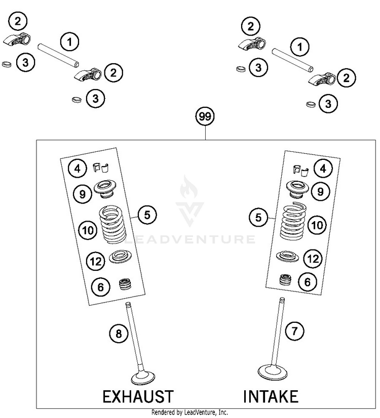 Valve Drive FE 250 ENGINE - 2019 Schematic