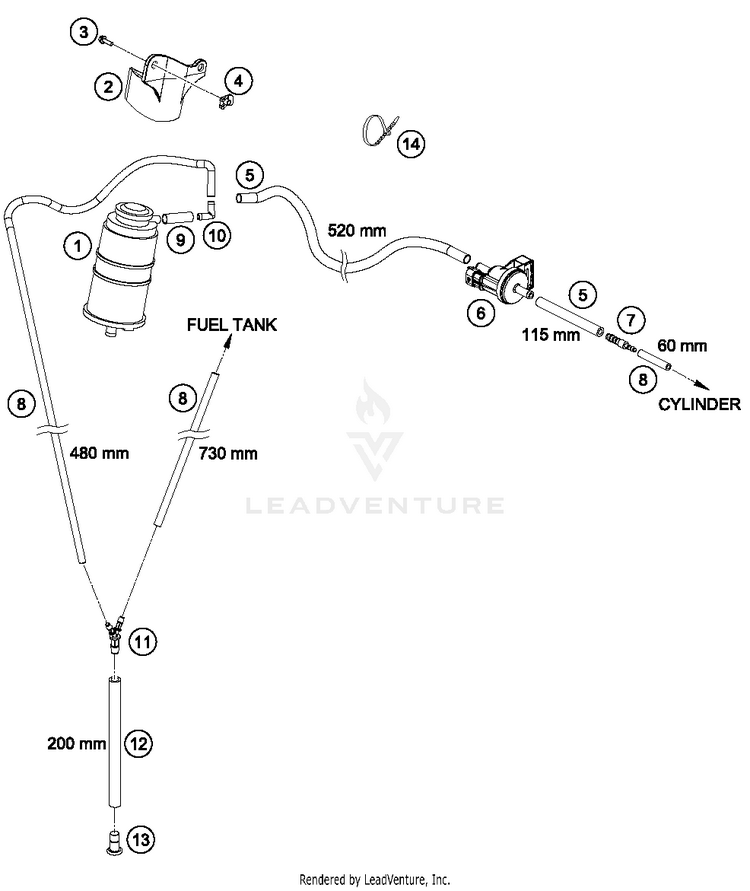 Evaporative Canister 701 SUPERMOTO CHASSIS - 2016 Schematic