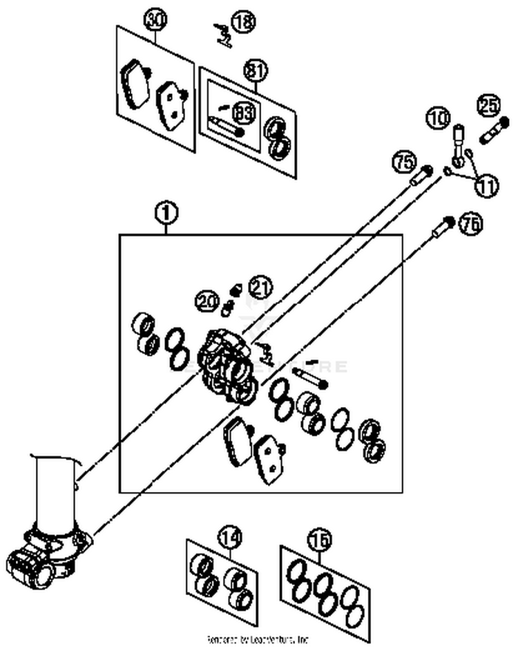 Brake Caliper Front TC 85 CHASSIS - 2014 Schematic