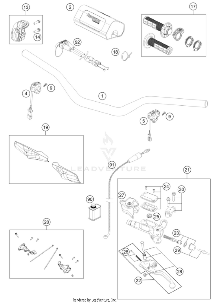 Handlebar, Controls TX 300 CHASSIS - 2023 Schematic