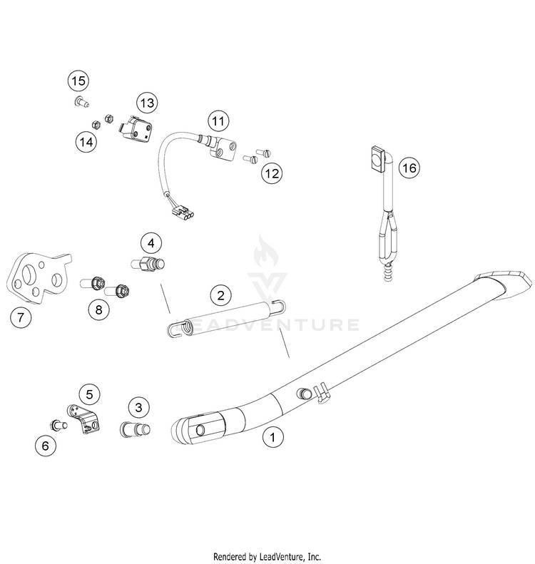 Side / Center Stand 701 ENDURO CHASSIS - 2021 Schematic