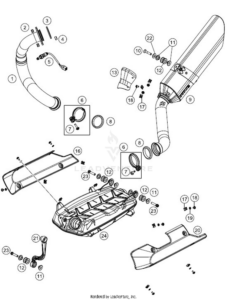 Exhaust System 701 VITPILEN CHASSIS - 2018 Schematic
