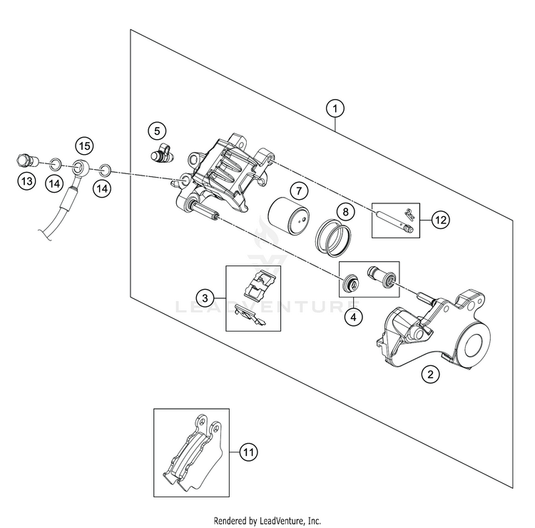 Rear Brake Caliper VITPILEN 701 CHASSIS - 2020 Schematic