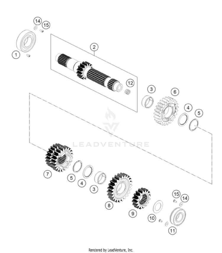 Transmission I - Main Shaft 701 FE/FS US Engine - 2022 Schematic