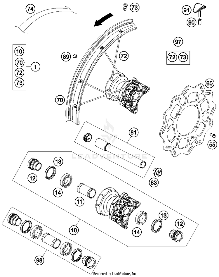 Front Wheel TC 85 17 14 CHASSIS - 2018 Schematic