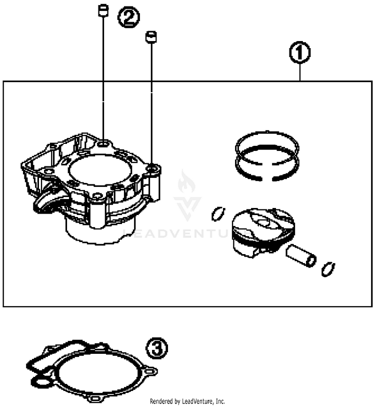Cylinder FE 250 ENGINE - 2015 Schematic