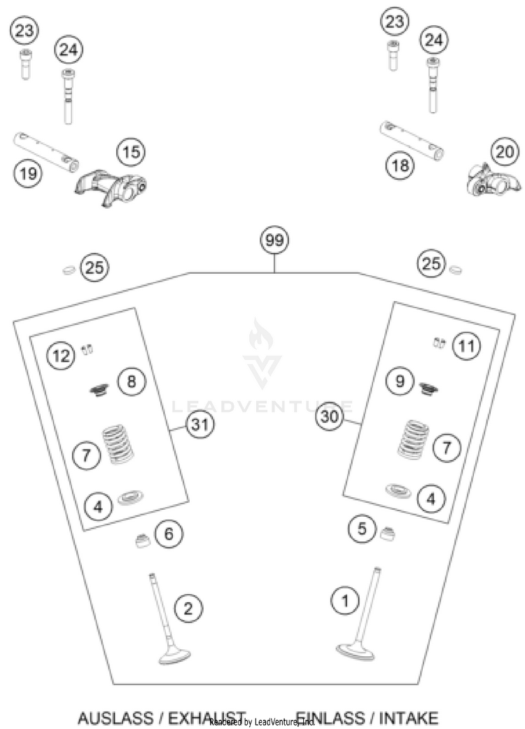 Valve Drive FE 450 US ENGINE - 2026 Schematic