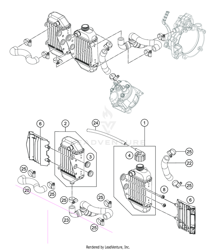 Cooling System TC 50 ENGINE - 2020 Schematic