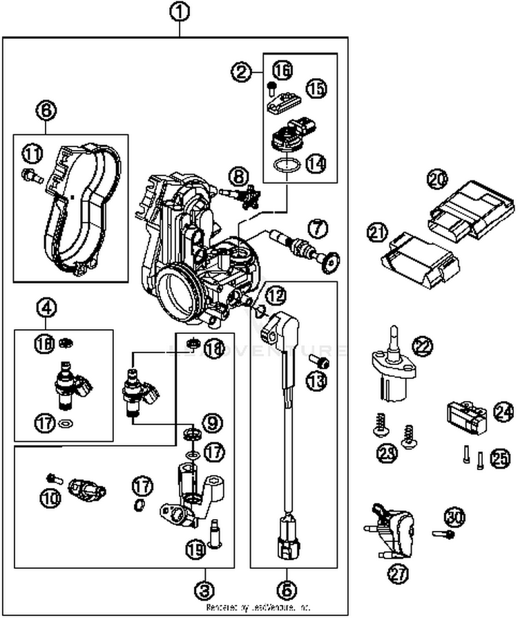 Throttle Body FC 450 ENGINE - 2014 Schematic