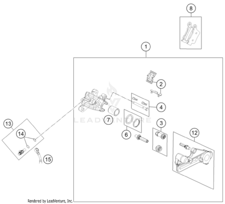 Rear Brake Caliper TC 65 CHASSIS - 2026 Schematic