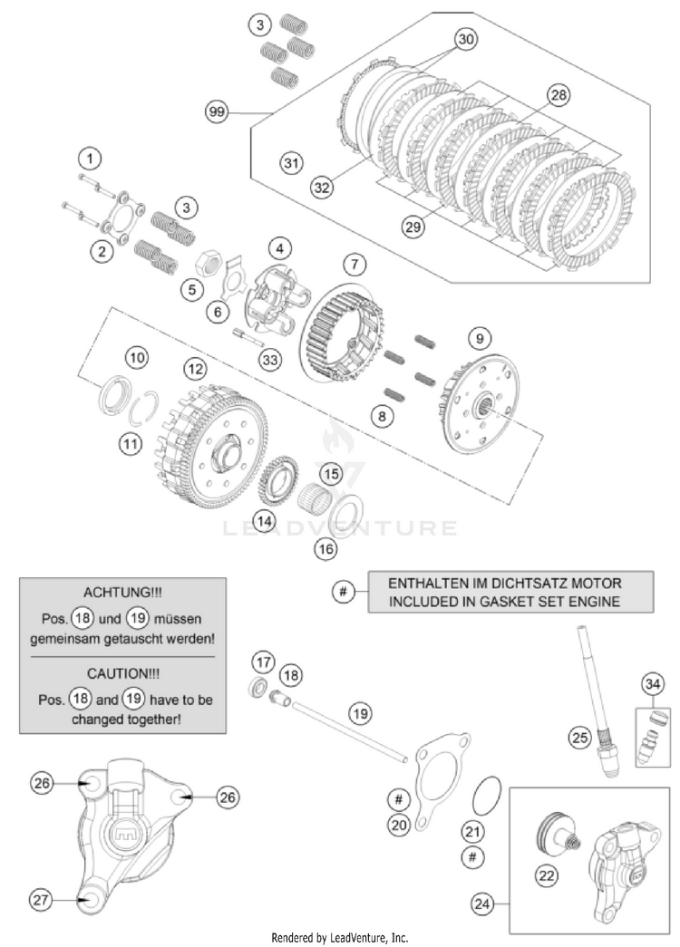 Clutch 701 FE/FS US ENGINE - 2023 Schematic
