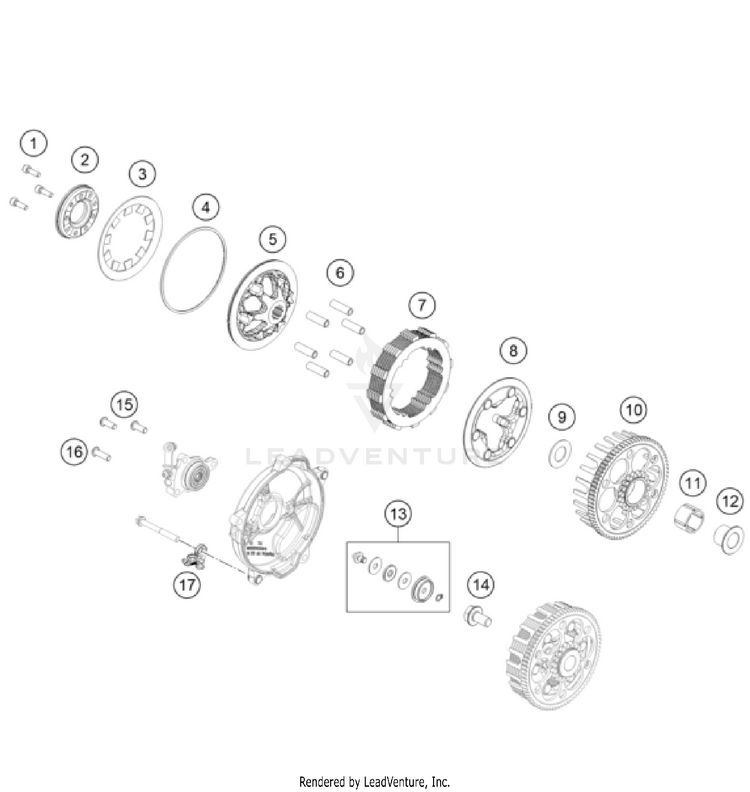 Clutch TC 65 ENGINE - 2025 Schematic