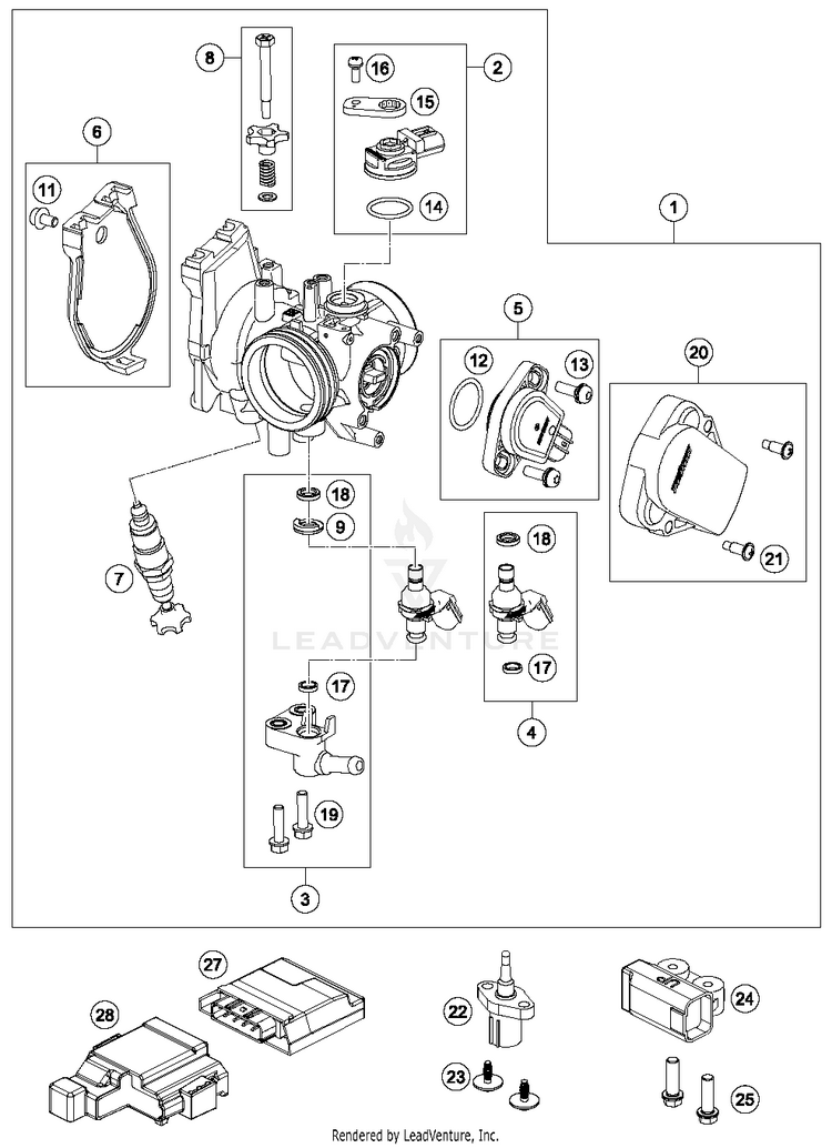 Throttle Body FC 350 ENGINE - 2018 Schematic