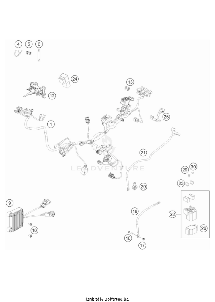 Wiring Harness FE 501 US CHASSIS - 2022 Schematic