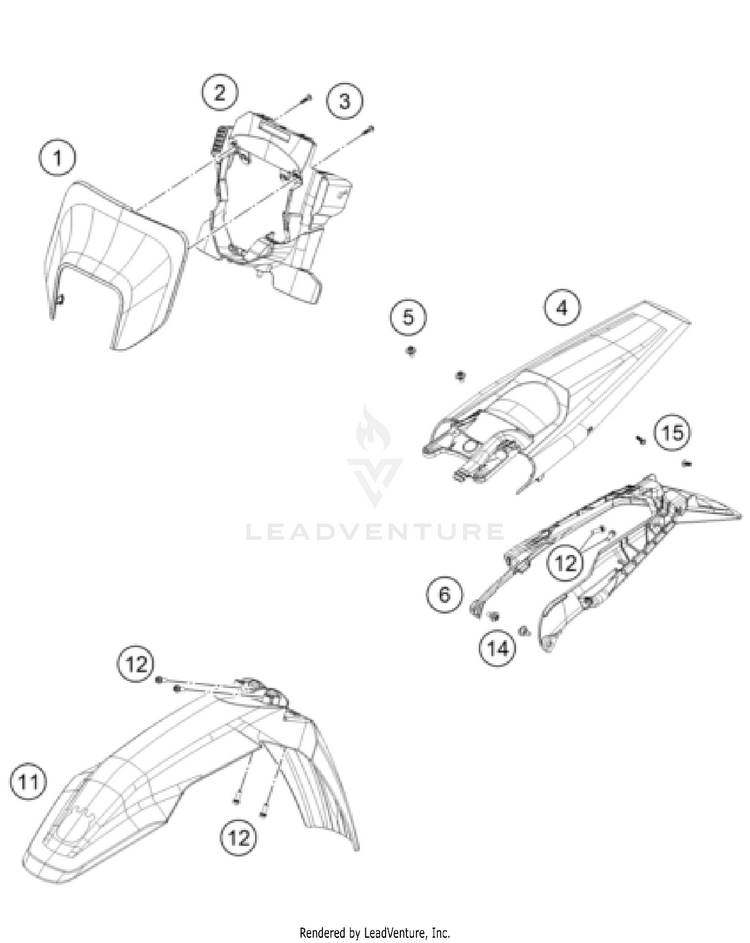 Mask, Fenders FE 450 CHASSIS - 2025 Schematic