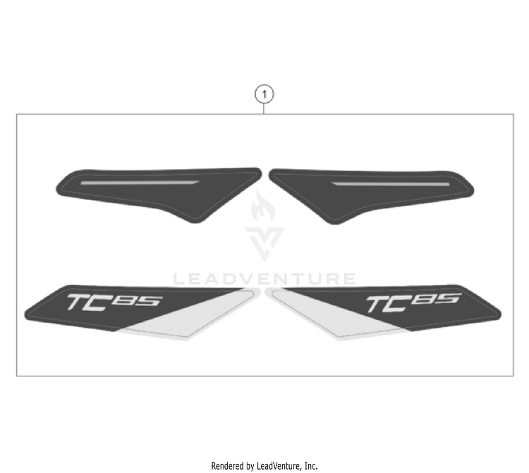 Decal TC 85 19/16 EU CHASSIS - 2022 Schematic