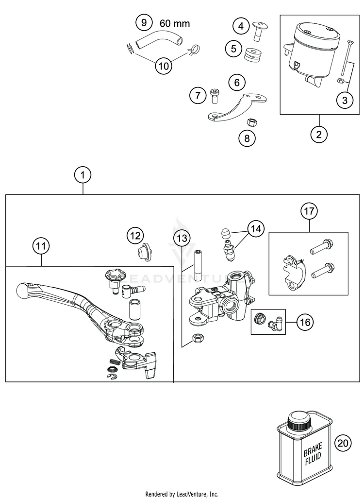 Front Brake Control FS 450 CHASSIS - 2020 Schematic