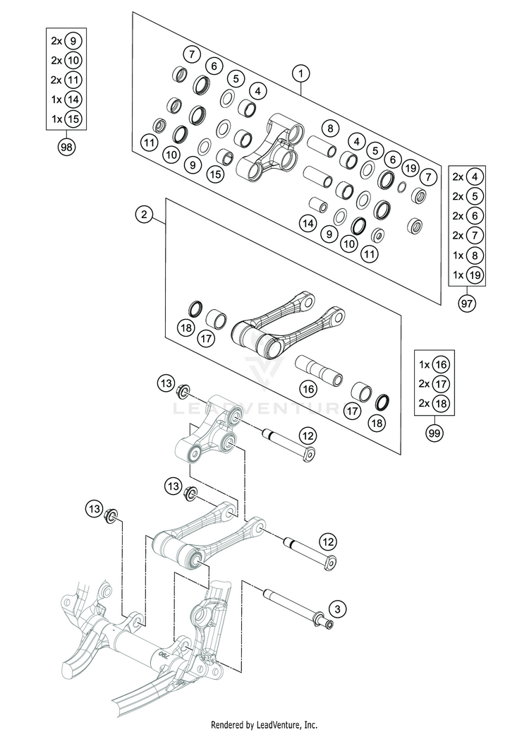 Pro Lever Linking FC 450 CHASSIS - 2020 Schematic