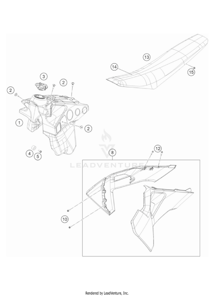 Tank, Seat FE 501 US CHASSIS - 2022 Schematic