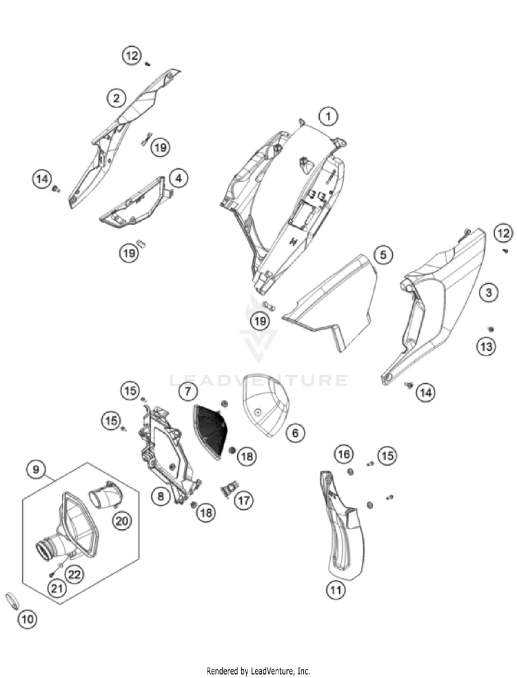Air Filter FC 450 CHASSIS - 2024 Schematic