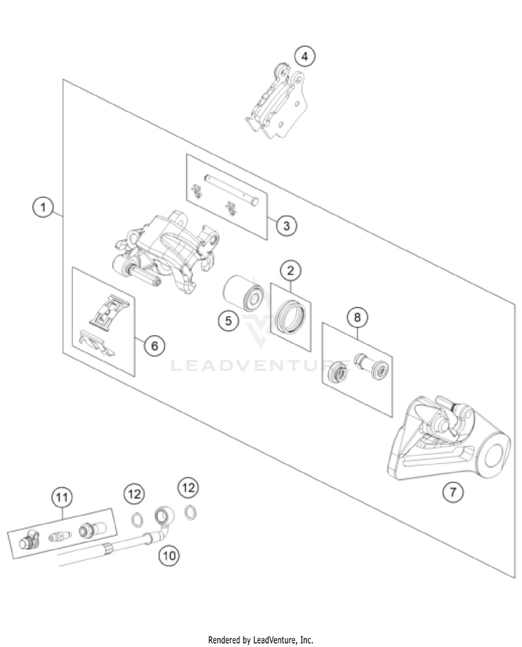 Rear Brake Caliper Schematic