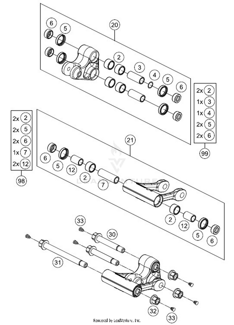 Pro Lever Linking 701 VITPILEN CHASSIS - 2018 Schematic
