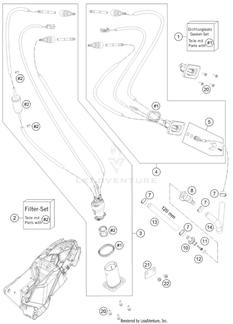 Fuel Pump 701 ENDURO CHASSIS - 2023 Schematic