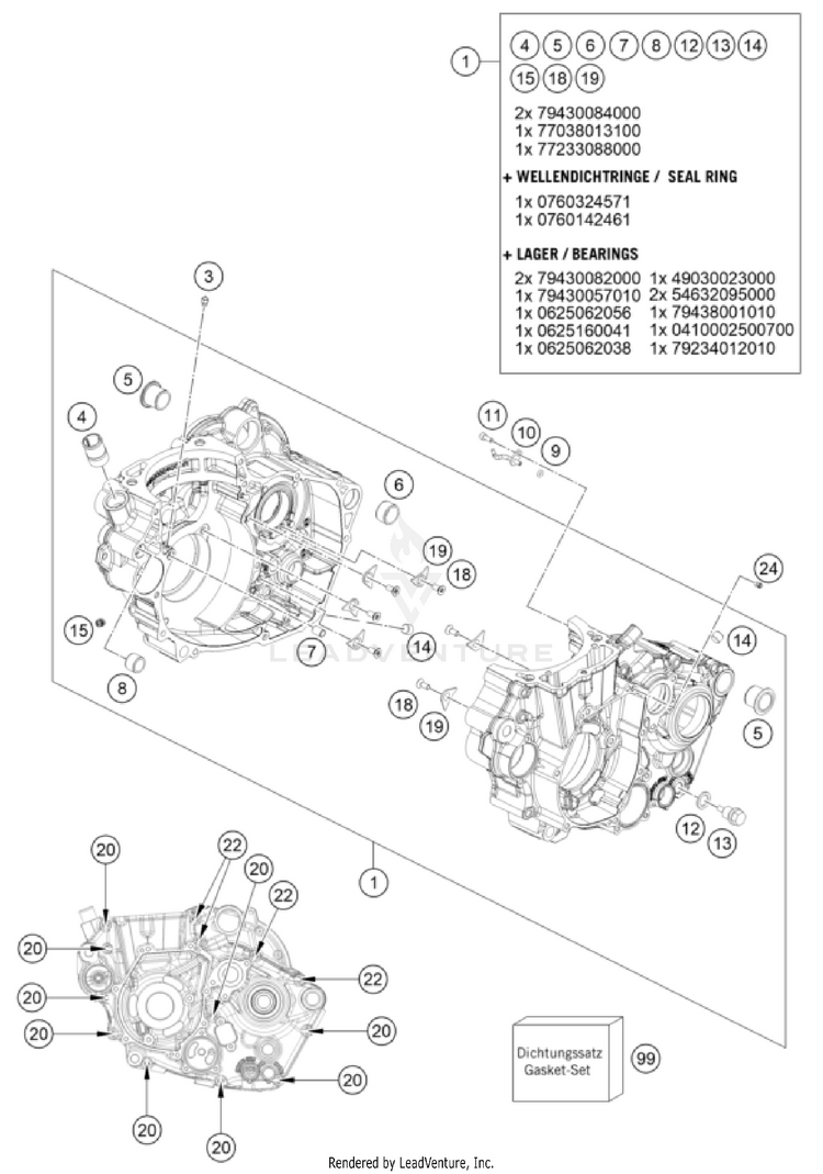 Engine Case FE 450 US ENGINE - 2025 Schematic