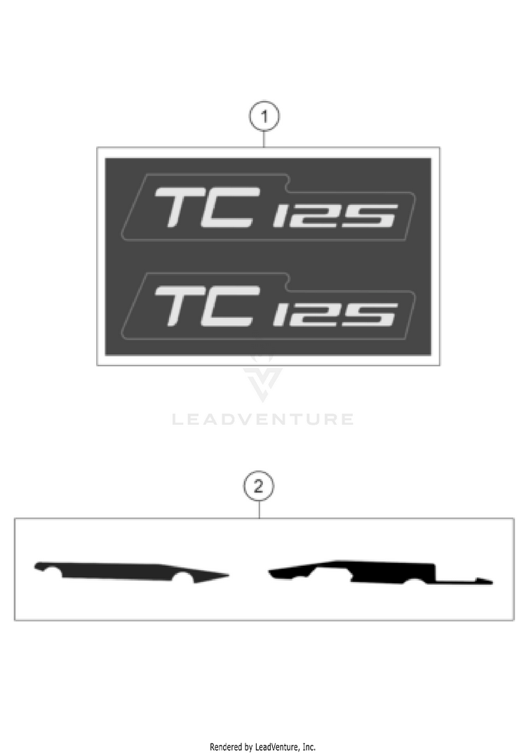 Decal TC 125 CHASSIS - 2022 Schematic